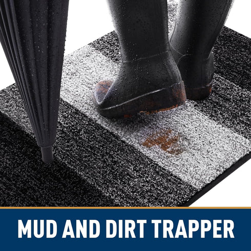 Smiry Dog Door Mat for Muddy Paws, Low-Profile Entryway Mat with Non-Slip Backing, Absorbs Moisture and Dirt (30x20