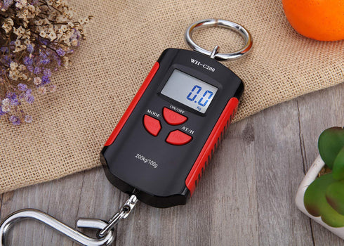 Klau Portable Mini Crane Scale 200 kg / 400 lb Heavy Duty Digital Scales with LCD Display for Home Farm