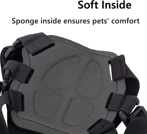 Dog Harness Mount for Gopro, Adjustable Soft Vest with 2 Mounting Bases for Gopro Hero, for Small Medium Large Dogs