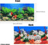 Lainrrew Aquarium Background Poster HD, Dual-Sided Water Plants & Fish Tank Landscape, 19.7"x11.8", Vivid Marine Life, Waterproof Scenery, Easy to Install, Durable Tank Decor (Type 2)
