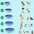 Yaheetech Foldable Dog Pool, 63 x 12 Inches, Portable Hard Plastic Pet Swimming Pool for Indoor/Outdoor