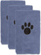 Bone Dry Pet Grooming Towel Collection Trellis Print, Microfiber Absorbent Drying Set, 15x30, Gray, 3 Count