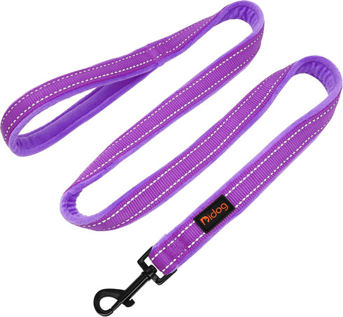 Didog Dog Walking Leashes 4 FT Long with Soft Warm Flannel Padded Handle,Reflective Dog Leash Night Safety Fit Small Medium Dogs