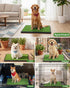 CyberPaws 25" 20", Dog Grass Pad with Tray x Artificial Grass Puppy Potty Training Pad, Reusable Indoor Outdoor Pet