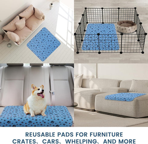 Dogs,2 Pack 36"x72" 100% Washable Pee Pads for Extra Large Super Absorbent Reusable Puppy Pads,Non-Slip Waterproof Dog