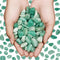 Green Aventurine Crystal Chips 1lb - 500+ Pcs Natural Tumbled Stones for Healing Crystals & Fish Tank Rocks