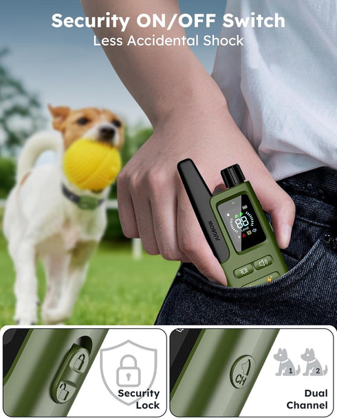 Jugbow Dog Shock Collar for 2 Dogs, 3300FT Training Collar with Remote, IPX7 Waterproof, Rechargeable e-Collar