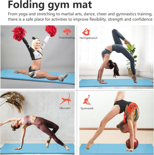 2 Inch Yoga Mat Thick Workout Flooring for Home Gym - Exercise, Gymnastics, Tumbling, Pilates, Dance Equipment