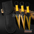 Tactical Knife Survival Knife Hunting Knife 6.5" Ninja Kunai Throwing Knives Set Fixed Blade Knife Razor Sharp Edge Camping Accessories Survival Kit Tactical Gear 74236 (Gold)
