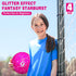 Soccer Ball Size 4, Glitter Shiny Stars for Kids Girls Boys, Gift for Outdoors Sports Training (Hot Pink)