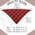 Realeaf Dog Bandanas 2 Pack, Reversible Plaid Pet Scarves, Classic Triangle Dog Bibs for Small Dogs Cats
