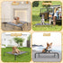 Nobleza Raised Dog Cot Bed for Small Medium Dogs, Outdoor Elevated Pet Bed, Washable Dog Chair, 34.3"X 25.6", Grey, M