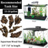 PINVNBY Large Natural Driftwood for Aquarium Decor, 6 PCS Assorted Sinkable Reptile Wood Branches