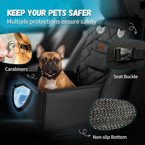 28lbs, Dog Car Seats for Small Dogs,Detachable Foldable Dog Booster Car Seat Under Pet Cat Car Seat Travel Bed
