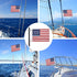 Universal Boat Flag Marine with 4 Boat Flag Pole Kits, USA Flag with 50 Embroidered Stars