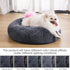 MIXJOY Orthopedic Dog Bed, Comfortable Donut Cuddler Round Bed, Ultra Soft Washable for Dogs & Cats, 30'', Grey-Blue