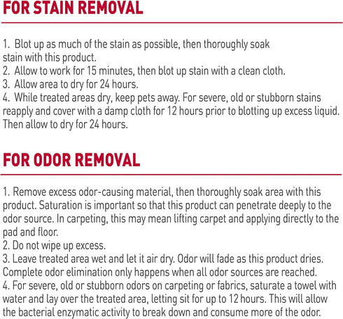Nature's Miracle Dog Stain and Odor Remover, Safe for Pets and Home