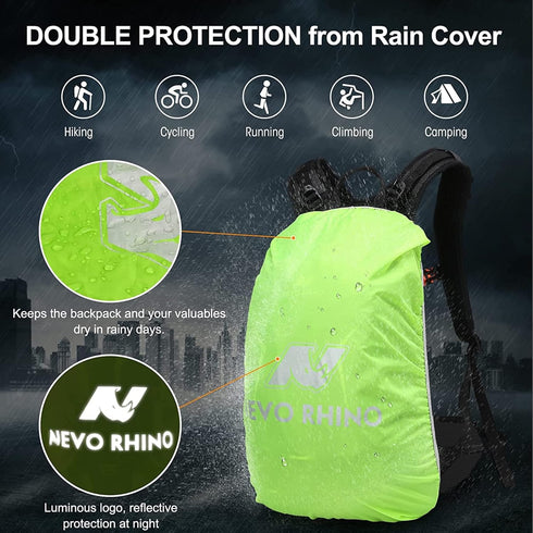 Hydration Backpack 3L Water Bladder, Insulation Daypack with Rain Cover for Cycling Hiking