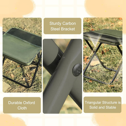 Backpack Collapsible Stool Folding Stool for Adults, Foldable Stool Portable Chair Heavy Duty Compact Travel Camping
