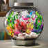 Aquarium Decorations Plants with Resin Coral, 12 pcs Small Plastic Fish Tank Accessories, Artificial Plant Decor