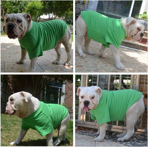 Lovelonglong Pet Clothing - Dog Costumes Basic Blank T-Shirt Tee Shirts for Large Dogs, Green XXXXL