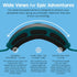 Retrospec Traverse Ski Goggles, Snowboard Goggles for Men and Women, 100% UV Protection, Anti-Fog