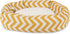 40 Inch Yellow Chevron Sherpa Bagel Dog Bed