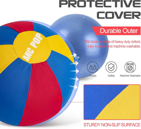 25" ANC POP Herding Ball for Dogs Horse & Cover Ball for Horses Large with Hand Pump for Play Horse Toys for Horses