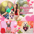 72 Packs Reginary Valentines Day Dog Bandanas Heart Adjustable Pet Bandanas Triangle Scarf Dog Bibs for Pet Costume