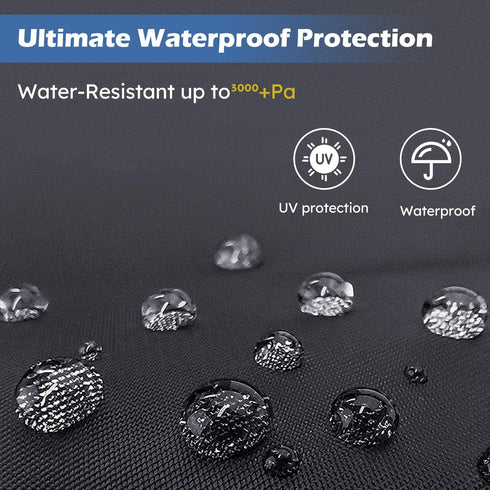 Jet Ski Cover Waterproof - 250D Trailerable PWC Cover Fits Yamaha Seadoo Kawasaki Boats with Two Air Vents