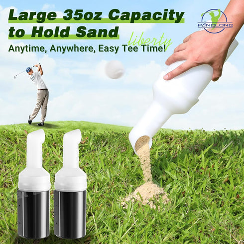Golf Cart Sand Bottle with Holder, No-Drilling Universal Sand Bottle for Club Car, EZGO, Yamaha