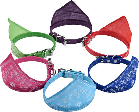 Cosmos Pet Bandana Puppy Dog Scarf with Adjustable Buckle, Pack of 6 for Dog Cat Decoration (Small)