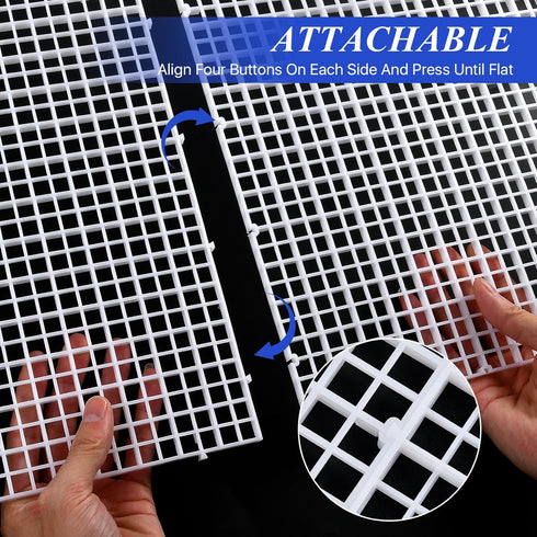 8 Pcs Aquarium Fish Tank Divider, Plastic Egg Crate Isolation Board with 10 Pcs Suction Cups, 11.8 × 11.8 in
