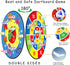 TOMYOU 26" Dart Board for Kids with 16 Sticky Balls, Double Sided Dinosaur Dart Board, Indoor Outdoor