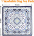 Mozin 1 Pack 72"x72" Washable Pee Pads for Dogs, Super Absorbent Reusable Puppy Pads Waterproof, Leak-Proof & Non-Slip