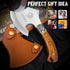 NedFoss Warthog Camping Hatchet Axe, 9" Full Tang Small Axe with Leather Sheath, Tomahawk for Outdoor Backpacking