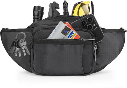 NOOLA Fanny Pack Waist Bag for Men Women, Lightweight with Water Bottle Holder, Adjustable for Outdoor Activities