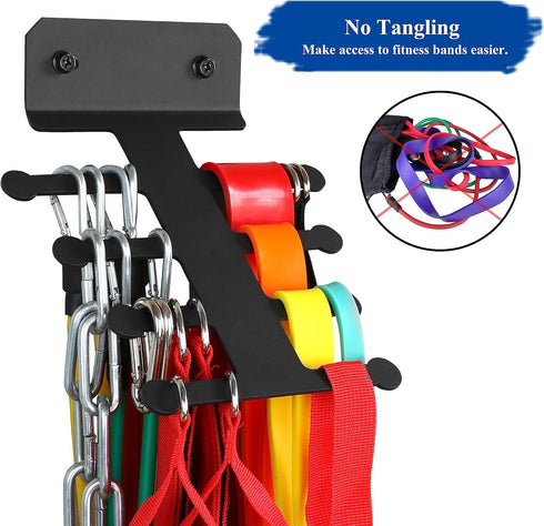 Resistance Rack Band Storage Hanger - Gym Equipment Organizer for Pull Up Bands and Jump Ropes
