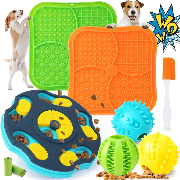 Forfon 9 Pack All-Around Dog Puzzle Toy Set -Mentally Stimulating Dog Enrichment