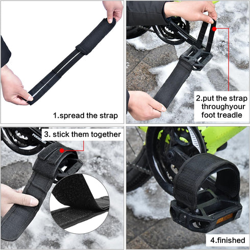 Outus 2 Pairs Kids Bicycle Feet Strap Pedal Straps for Fixed Gear Bike
