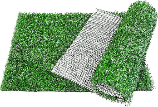LOOBANI Dog Grass Pee Pads, Artificial Grass for Potty Tray, Indoor Outdoor Pee Grass for Dogs