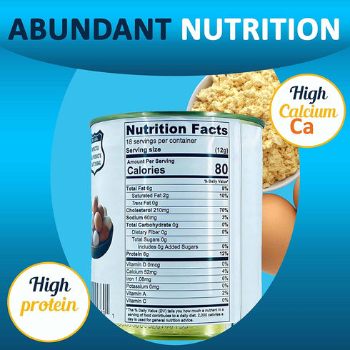 (10 Backpacking #2.5 (8 oz 18 Powdered Whole Eggs | Long Term Storage years shelf life) Emergency Supply | Hiking
