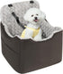 Rosynee 6.7inch 2 Dog Car Seat for Small Medium Dogs - Elevated Dog Booster Car Seats wih Soft Rose Velvet, Washable