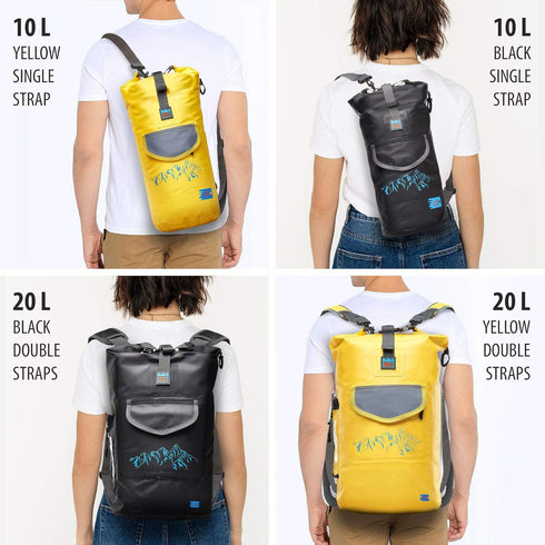 Luck route Dry Bag, Waterproof Backpack for Kayaking, Boating, Fishing, Quick-Access Outer Pocket