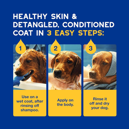 16 oz, DOUXO Skin & Coat SPA - Ultra-Safe Oatmeal Dog Conditioner, fl Safely Detangles, Moisturizes, Leaves The Coat