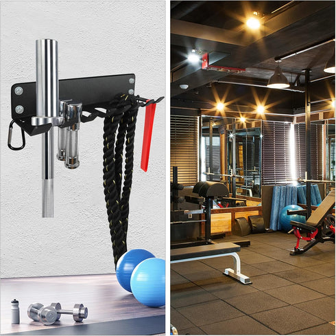 Home Gym Storage, Heavy-Duty Barbell Holder for Olympic Barbell, Kettlebells, and Workout Equipment