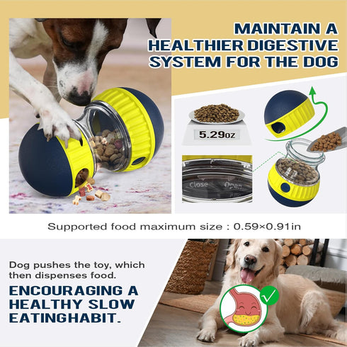 Dog Interactive Toys, Indestructible Puppy Treat Dispenser for Large/Medium/Small Aggressive Chewers