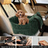 30 lbs, Dog Car Booster Seat, for Small Dogs Under Detachable Washable Travel Bed with Storage Pockets and Safety Belt