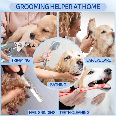 Hammock Trimmers Trimming Dog Grooming for Large & Giant Dogs, Pet Grooming Sling with Nail Clippers, & Scissors