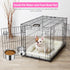 Pet Dog Food Water Bowl for Cage, Stainless Steel Non-Spill Hanging Bowls with Clamp Holder for Small Medium Large Dogs